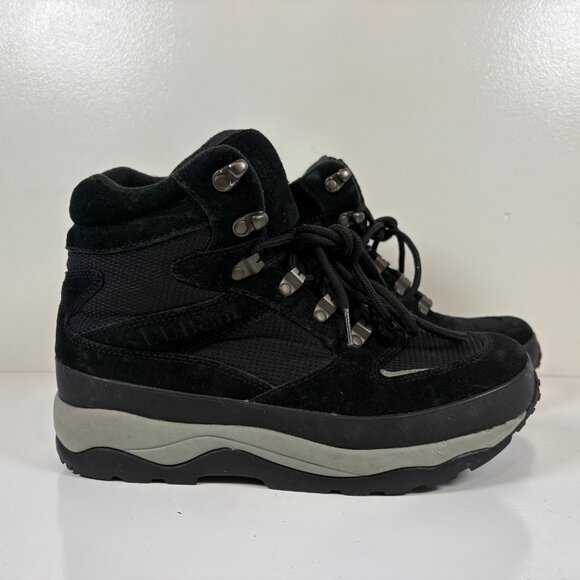 LL Bean Hiking Boots Mens Size 8.5 Black Suede Insulated Primaloft Winter main image 4